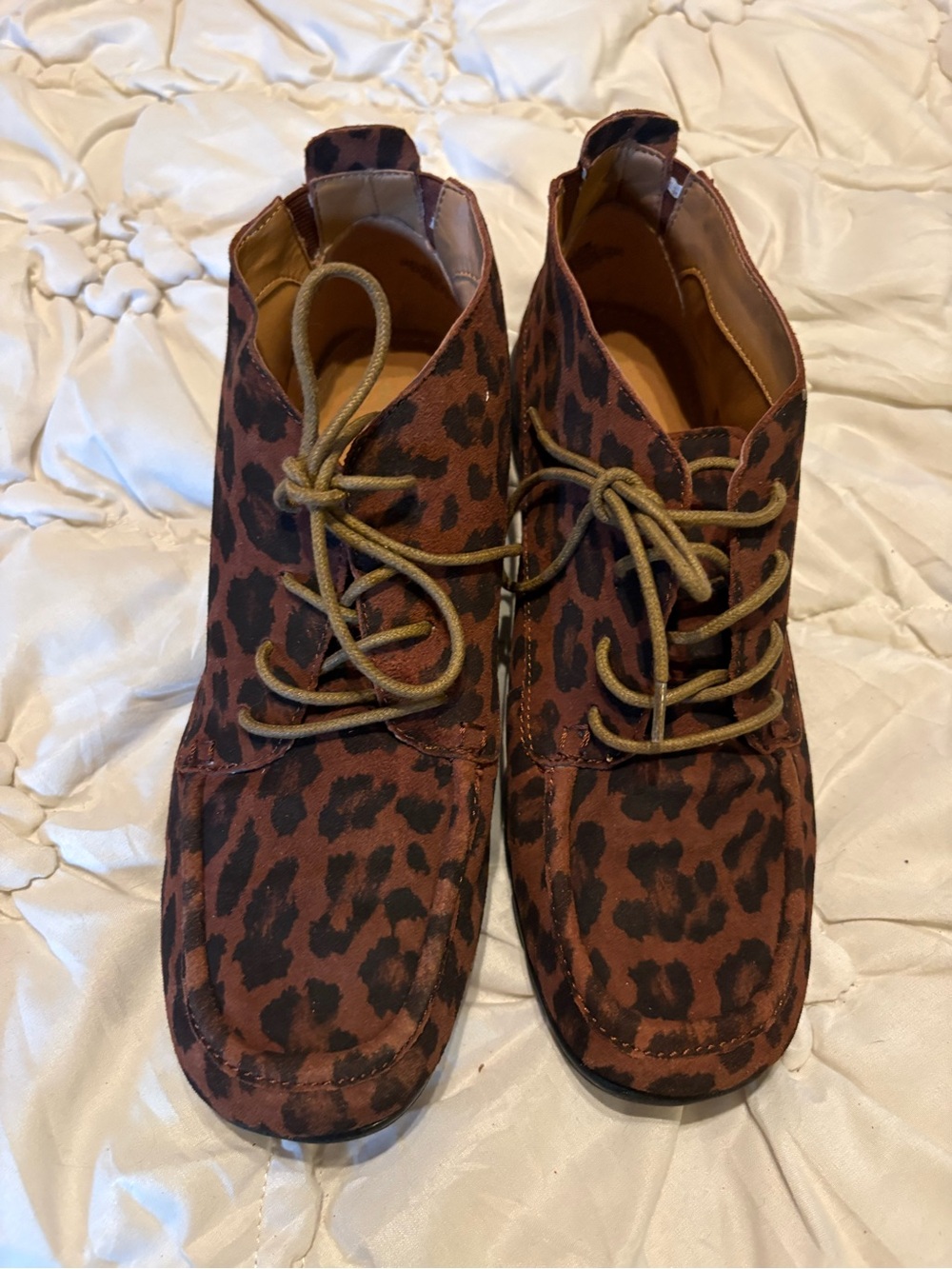 Women’s Easy Spirit Leopard-Print bootie Boots in cheetah 🐆 print